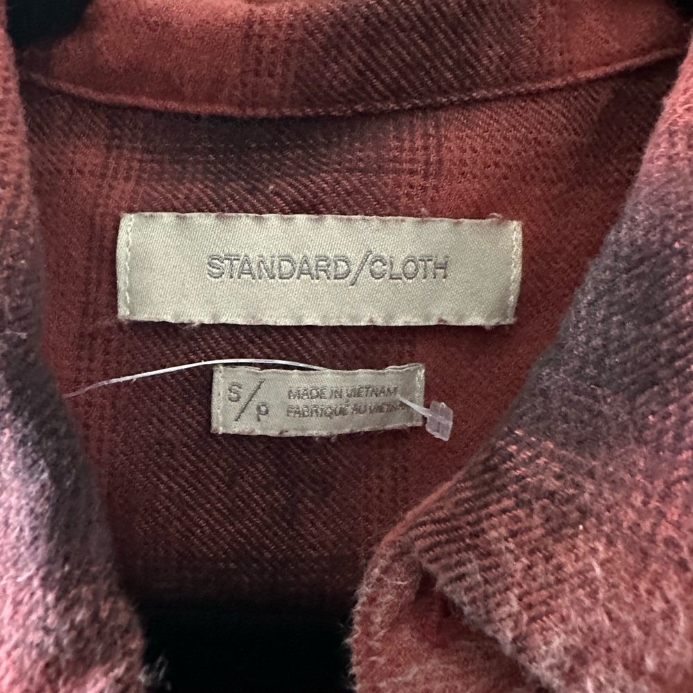 Men's Standard Cloth destressed Red Plaid Shirt - Picture 2 of 3
